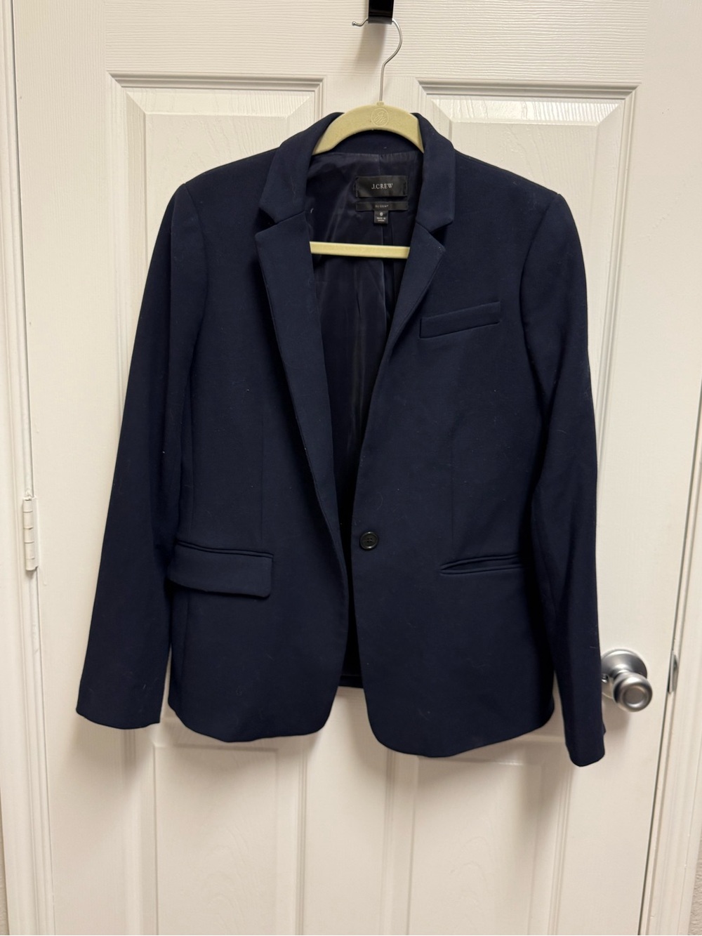 J. Crew Navy Regent Single-Button Blazer